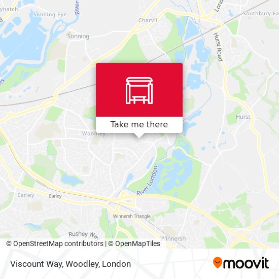 Viscount Way, Woodley map