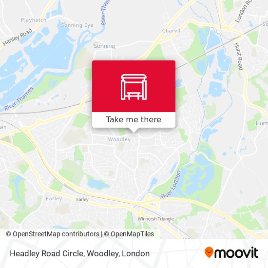 Headley Road Circle, Woodley map