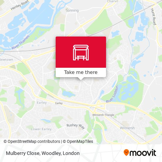 Mulberry Close, Woodley map