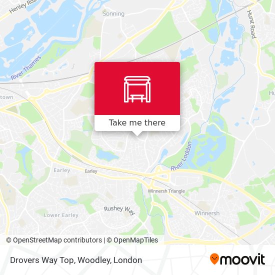Drovers Way Top, Woodley map