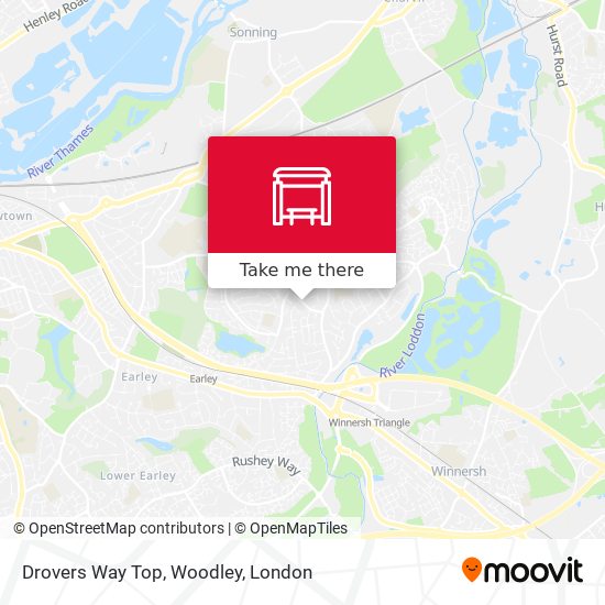 Drovers Way Top, Woodley map
