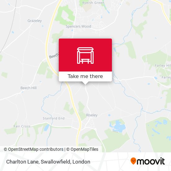 Charlton Lane, Swallowfield map