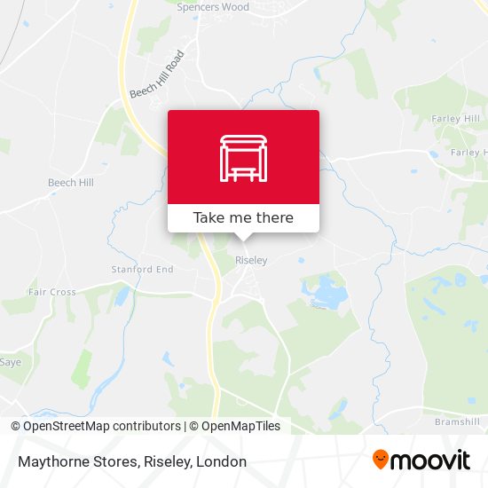Maythorne Stores, Riseley map