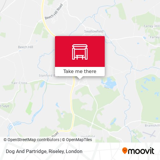 Dog And Partridge, Riseley map