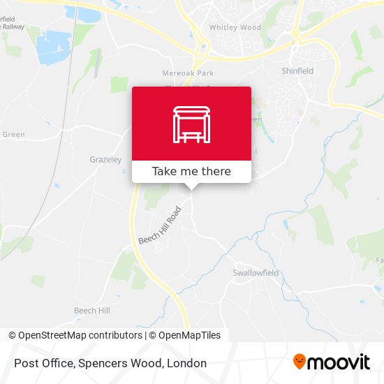 Post Office, Spencers Wood map