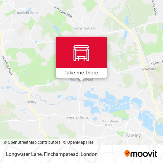 Longwater Lane, Finchampstead map