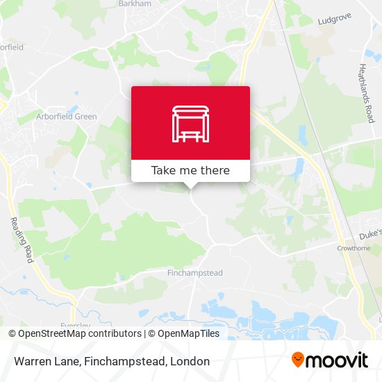 Warren Lane, Finchampstead map