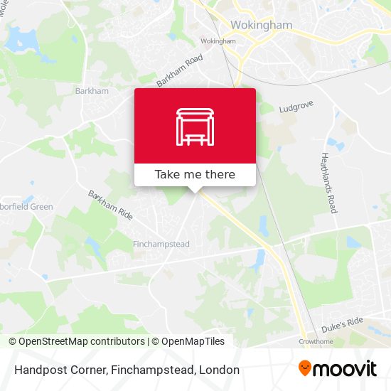 Handpost Corner, Finchampstead map