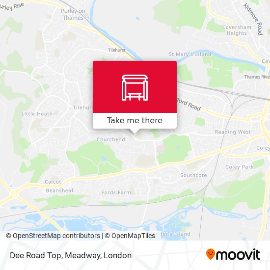 Dee Road Top, Meadway map