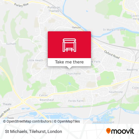St Michaels, Tilehurst map