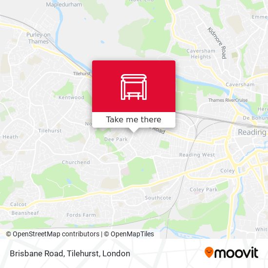 Brisbane Road, Tilehurst map