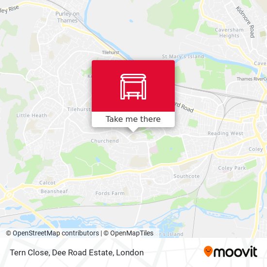 Tern Close, Dee Road Estate map