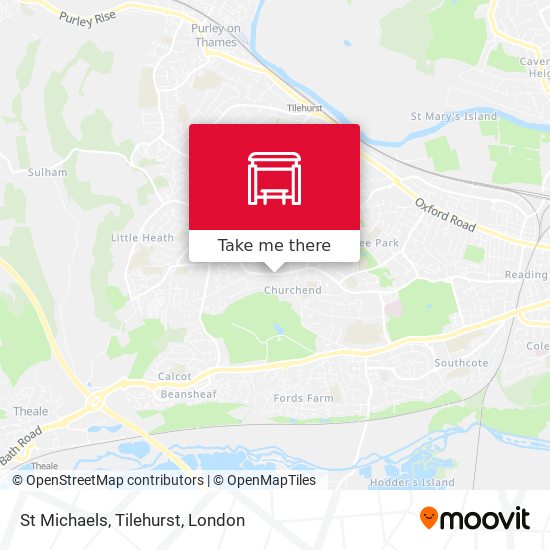St Michaels, Tilehurst map