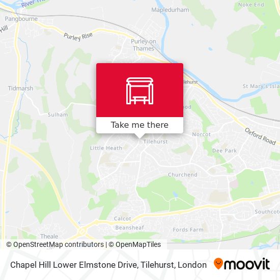 Chapel Hill Lower Elmstone Drive, Tilehurst map