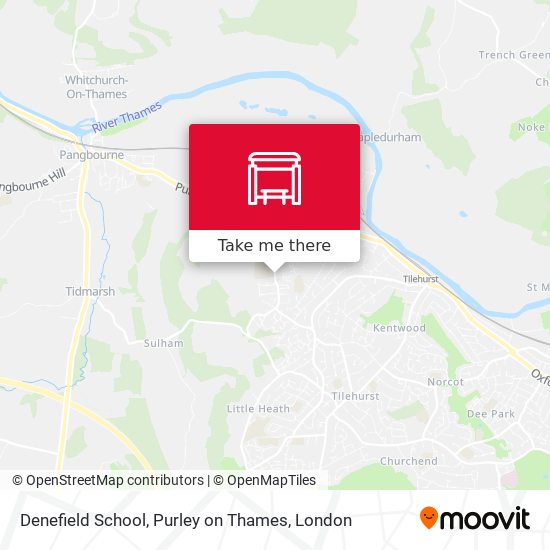 Denefield School, Purley on Thames map