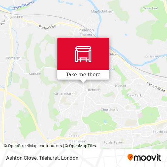Ashton Close, Tilehurst map