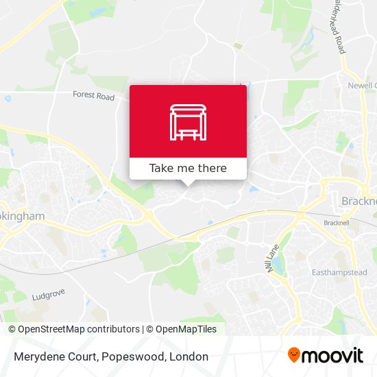 Merydene Court, Popeswood map
