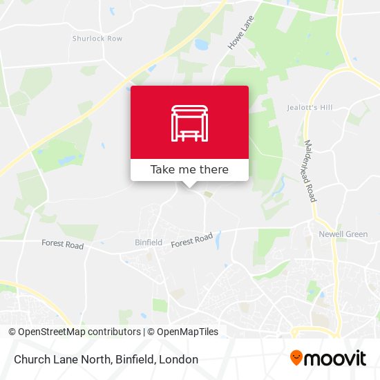 Church Lane North, Binfield map