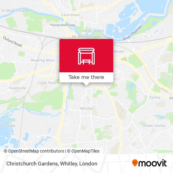 Christchurch Gardens, Whitley map