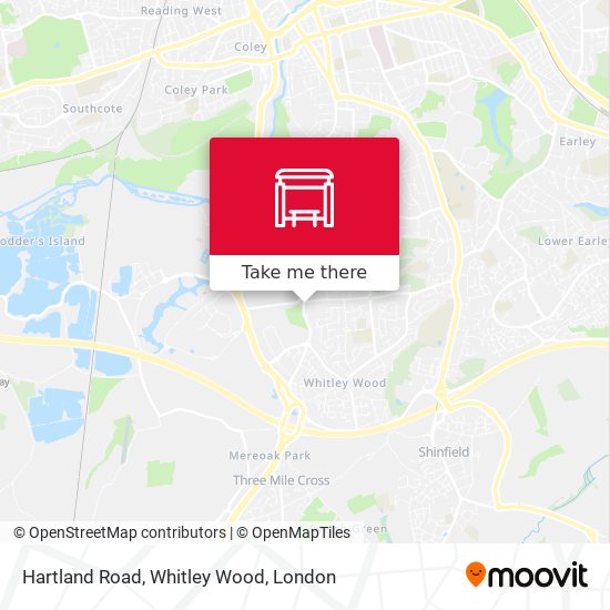 Hartland Road, Whitley Wood map
