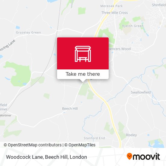 Woodcock Lane, Beech Hill map
