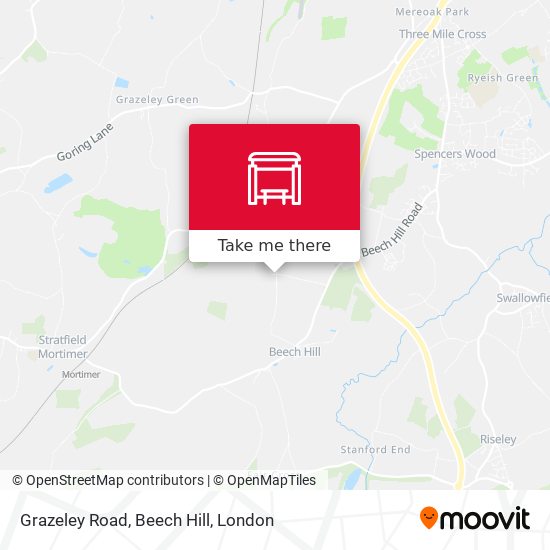 Grazeley Road, Beech Hill map