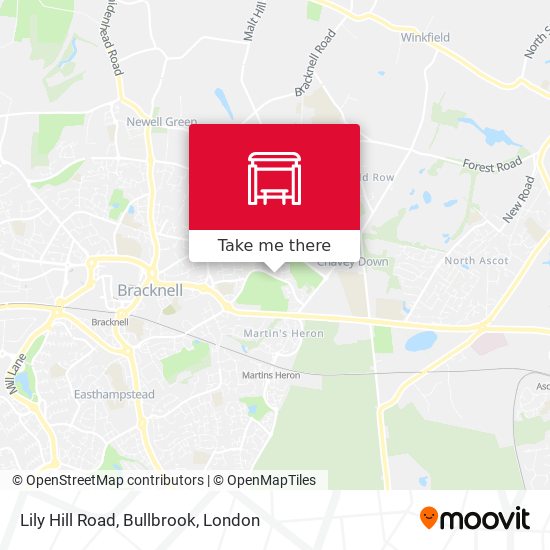 Lily Hill Road, Bullbrook map