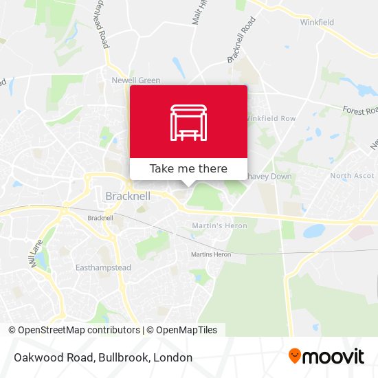 Oakwood Road, Bullbrook map