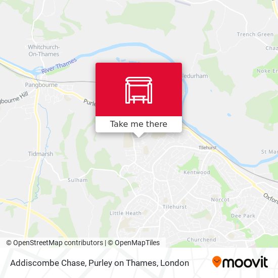 Addiscombe Chase, Purley on Thames map