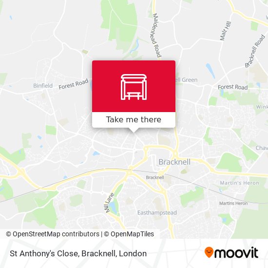 St Anthony's Close, Bracknell map