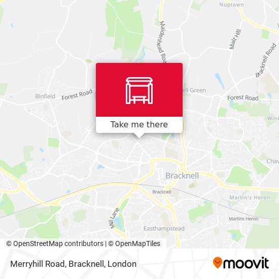 Merryhill Road, Bracknell map
