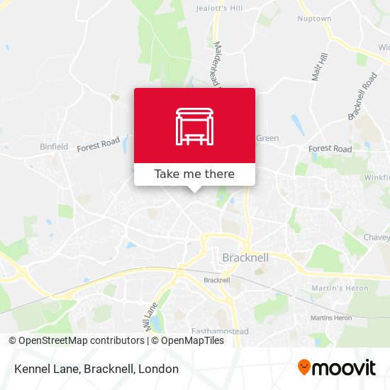 Kennel Lane, Bracknell map