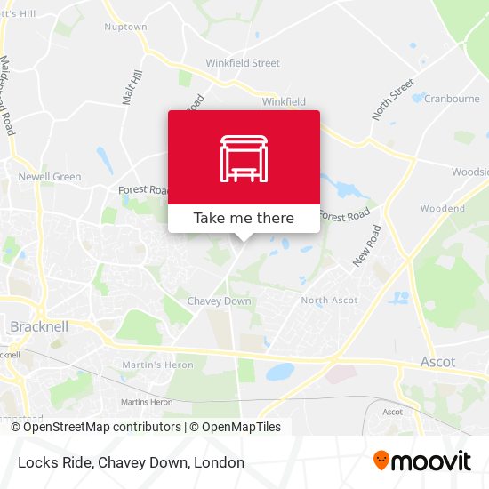 Locks Ride, Chavey Down map