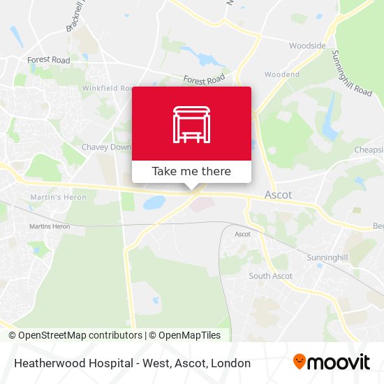 Heatherwood Hospital - West, Ascot map