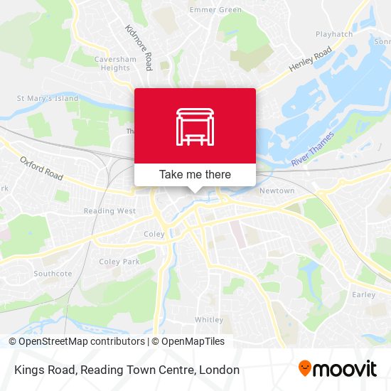 Kings Road, Reading Town Centre map