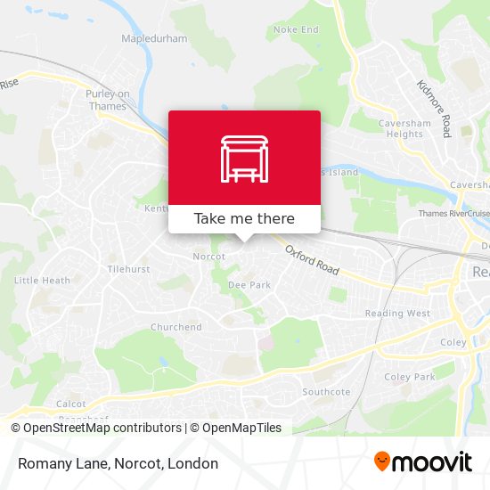 Romany Lane, Norcot map