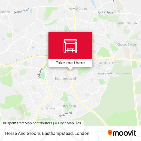 Horse And Groom, Easthampstead map