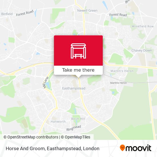Horse And Groom, Easthampstead map
