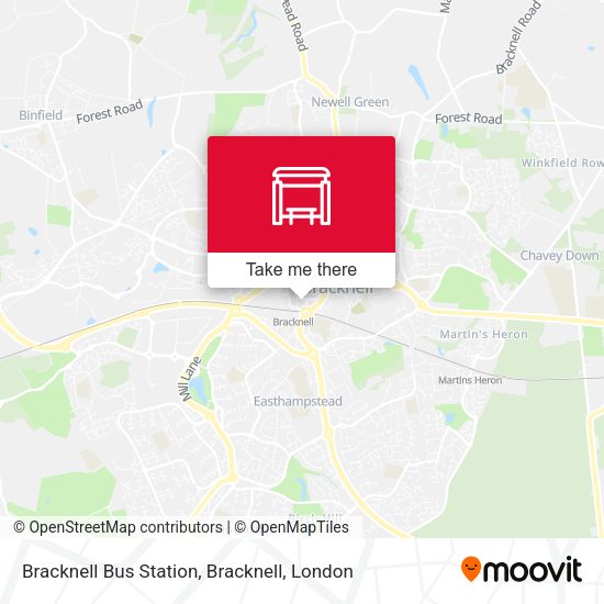 Bracknell Bus Station, Bracknell map