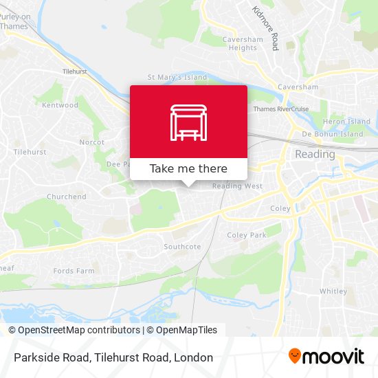 Parkside Road, Tilehurst Road map