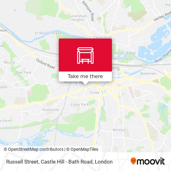 Russell Street, Castle Hill - Bath Road map