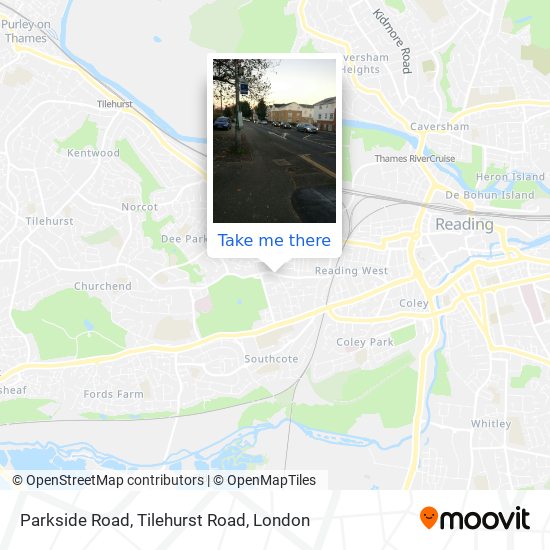 Parkside Road, Tilehurst Road map
