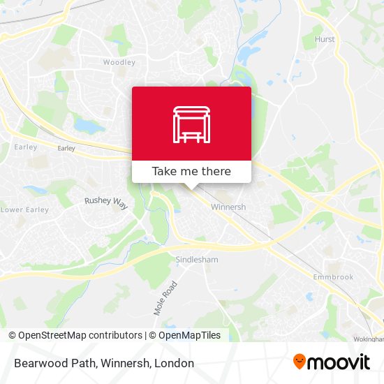 Bearwood Path, Winnersh map