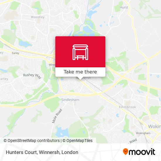 Hunters Court, Winnersh map