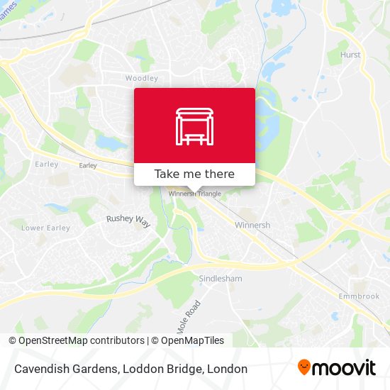 Cavendish Gardens, Loddon Bridge map