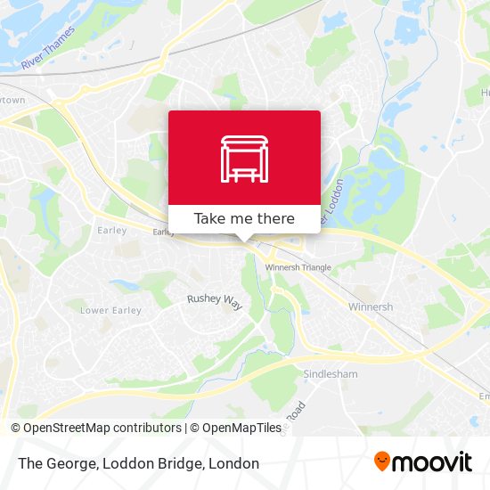 The George, Loddon Bridge map