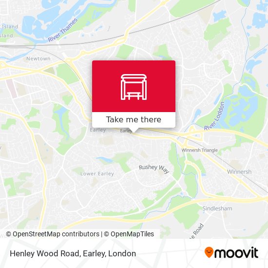 Henley Wood Road, Earley map