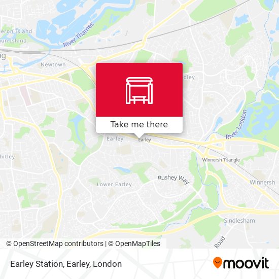 Earley Station, Earley map