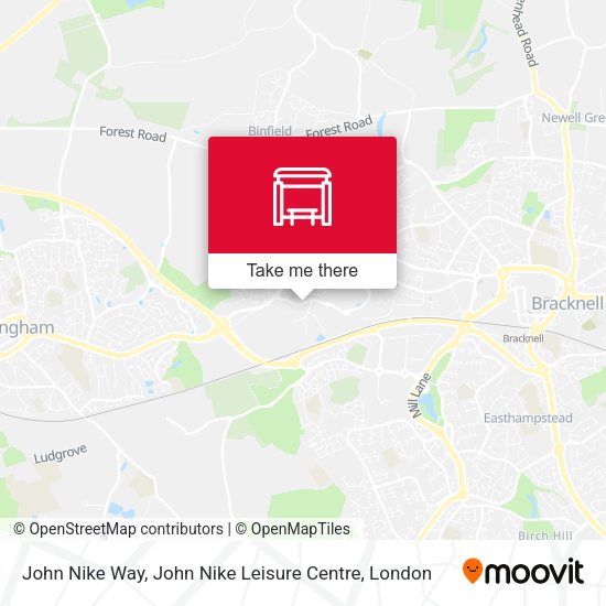 John Nike Way, John Nike Leisure Centre map