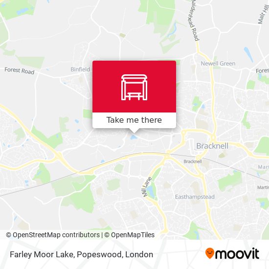 Farley Moor Lake, Popeswood map